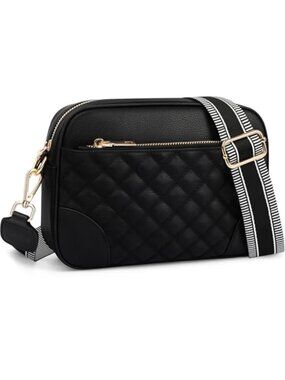 Small Crossbody Bag Women Vegan Leather Adjustable Strap Multi Pocket Travel